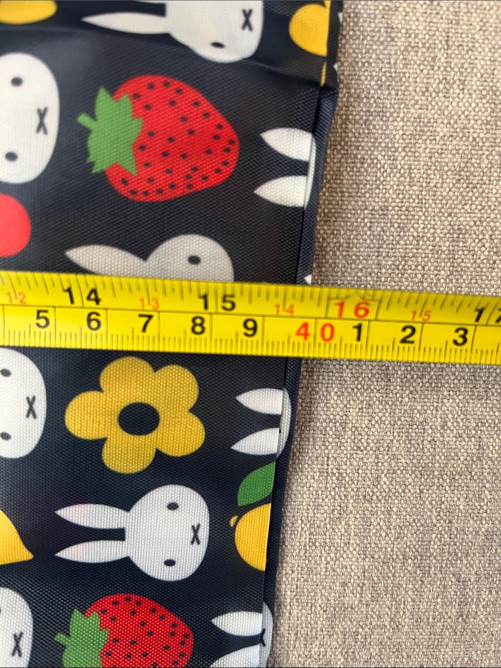 New Miffy Tote Bag - Navy Blue with White, Red, Yellow & Green Prints - Picture 4 of 6